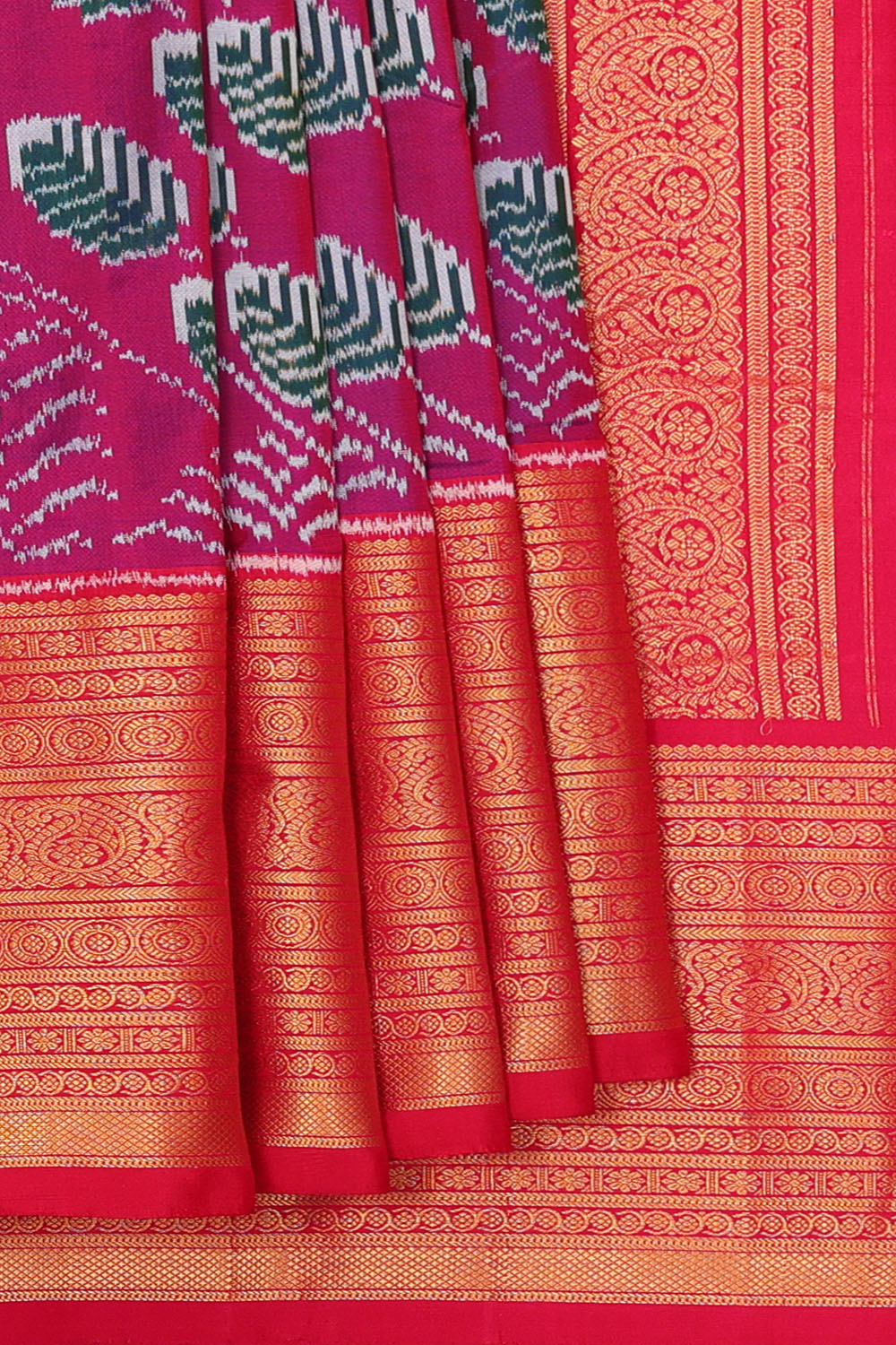 Image of purple-pochampally-ikat-silk-saree-p-18940651