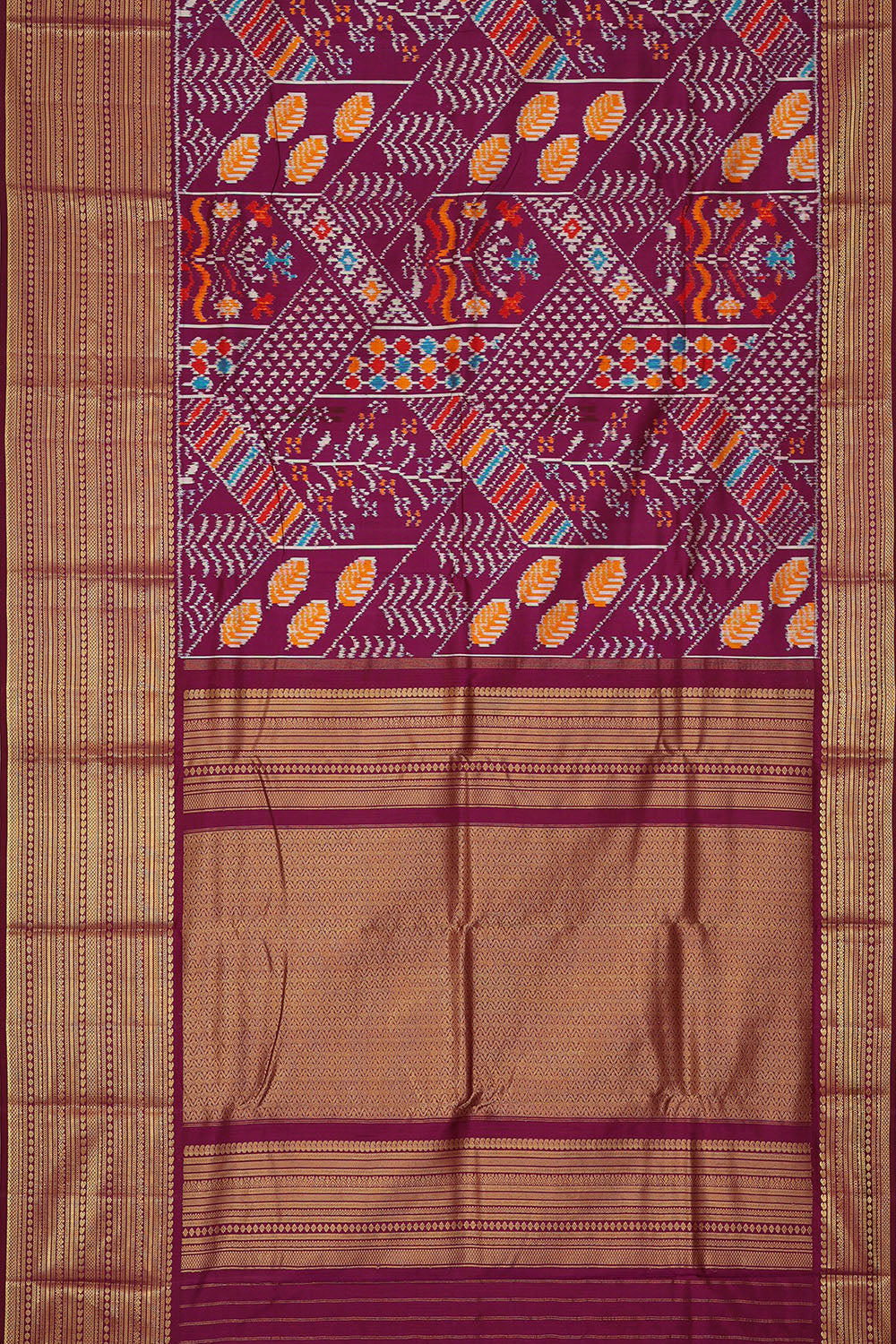 Image of Pochampally Ikat Silk Saree