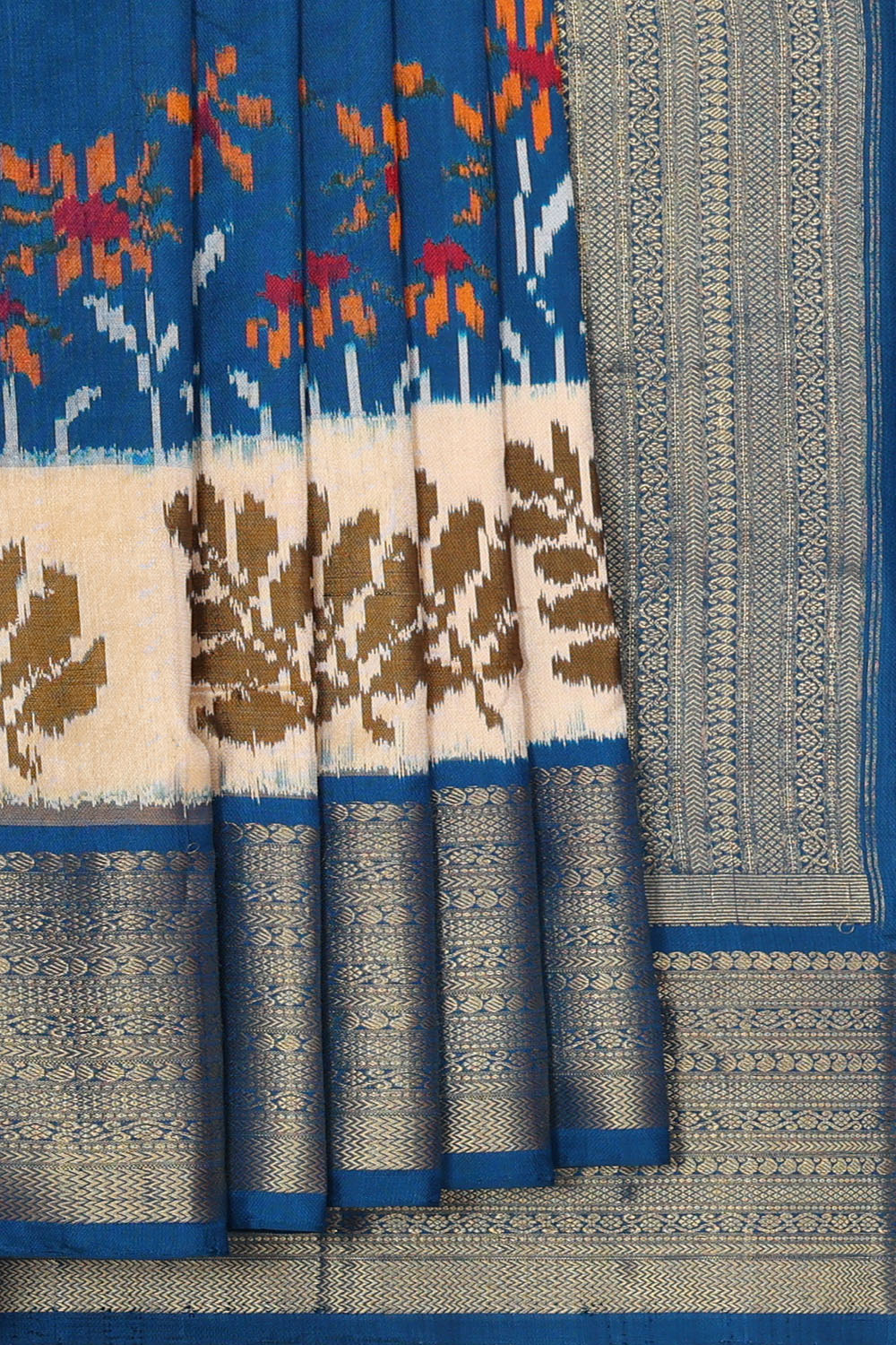 Image of blue-pochampally-silk-saree-p-18940655