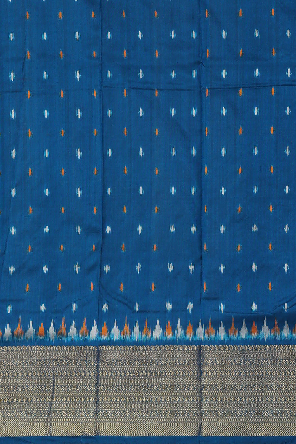 Image of Blue Pochampally Silk Saree