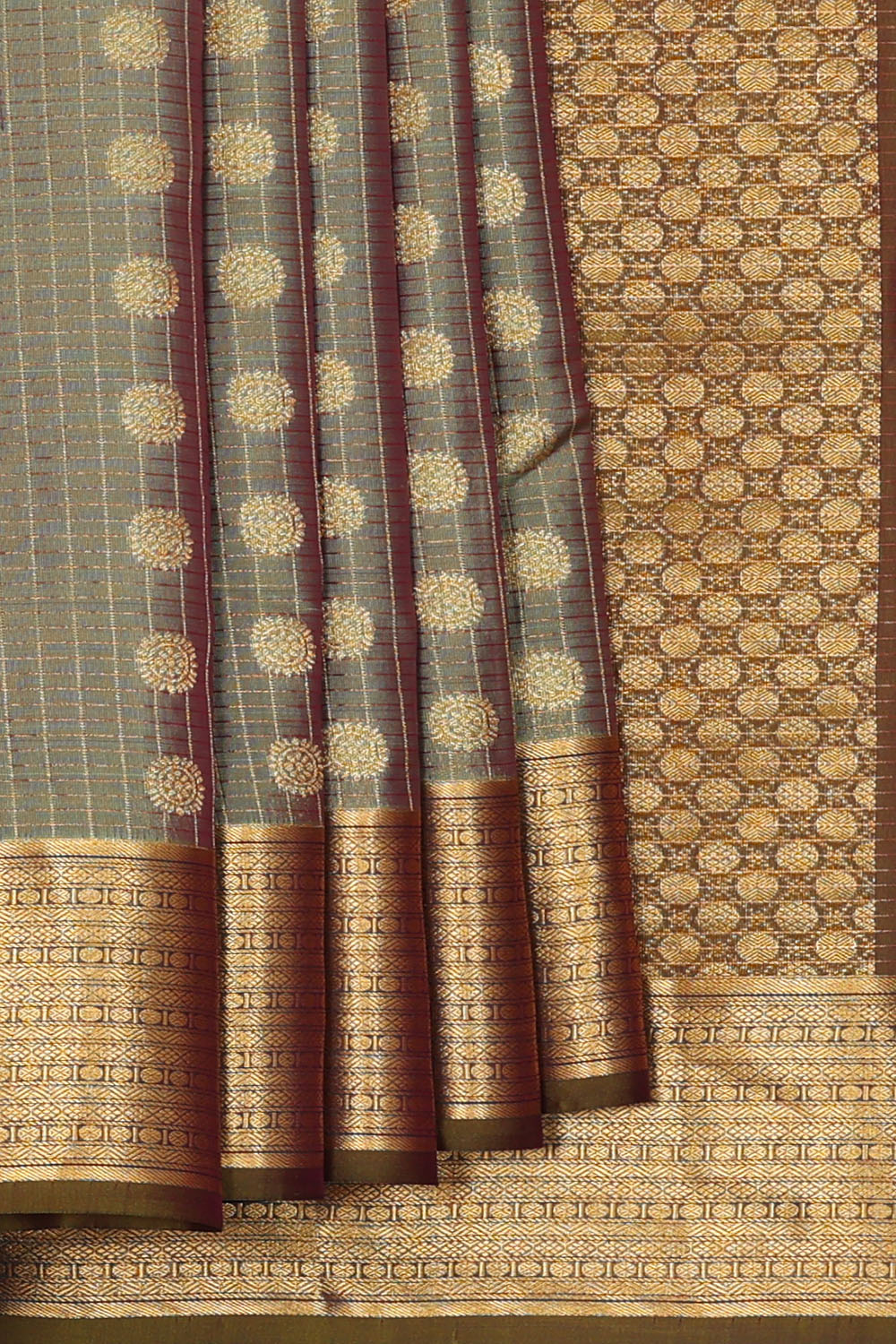 Image of Grey South Silk Saree