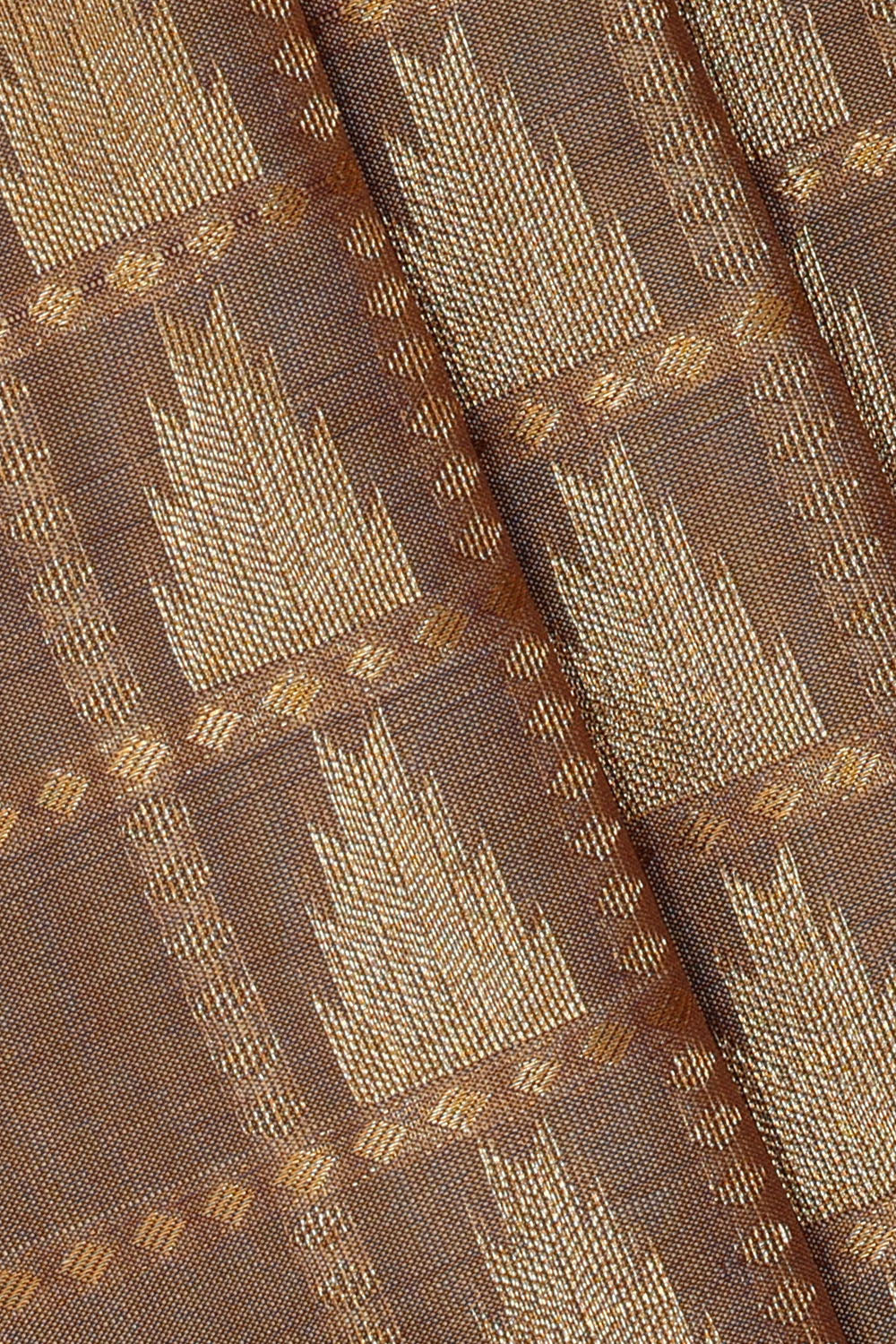 Image of Grey South Silk Kattam Saree