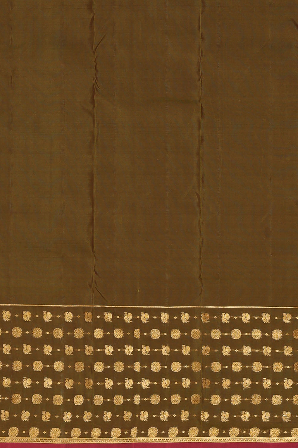 Image of Grey South Silk Kattam Saree