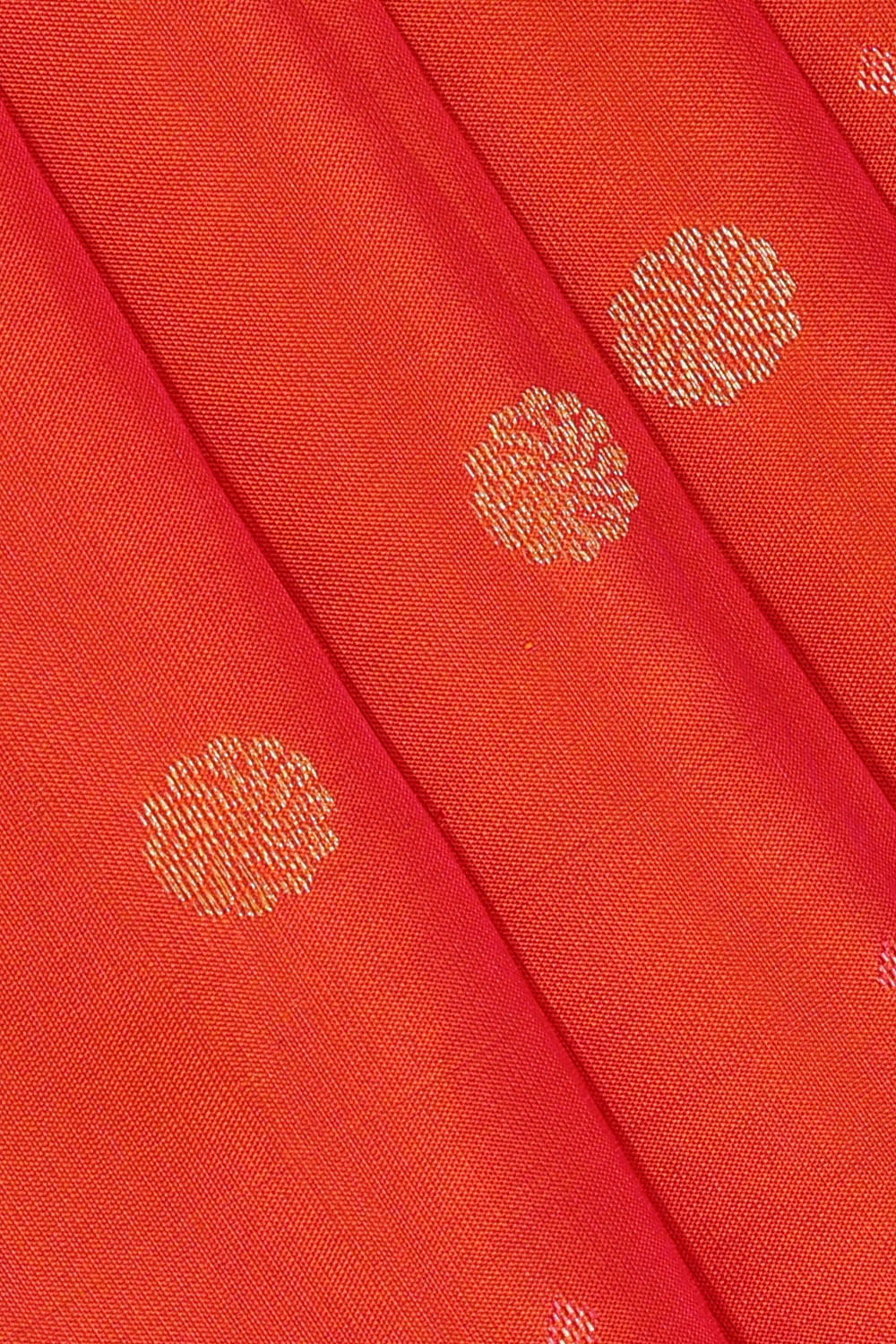 Image of Orange South Silk Saree