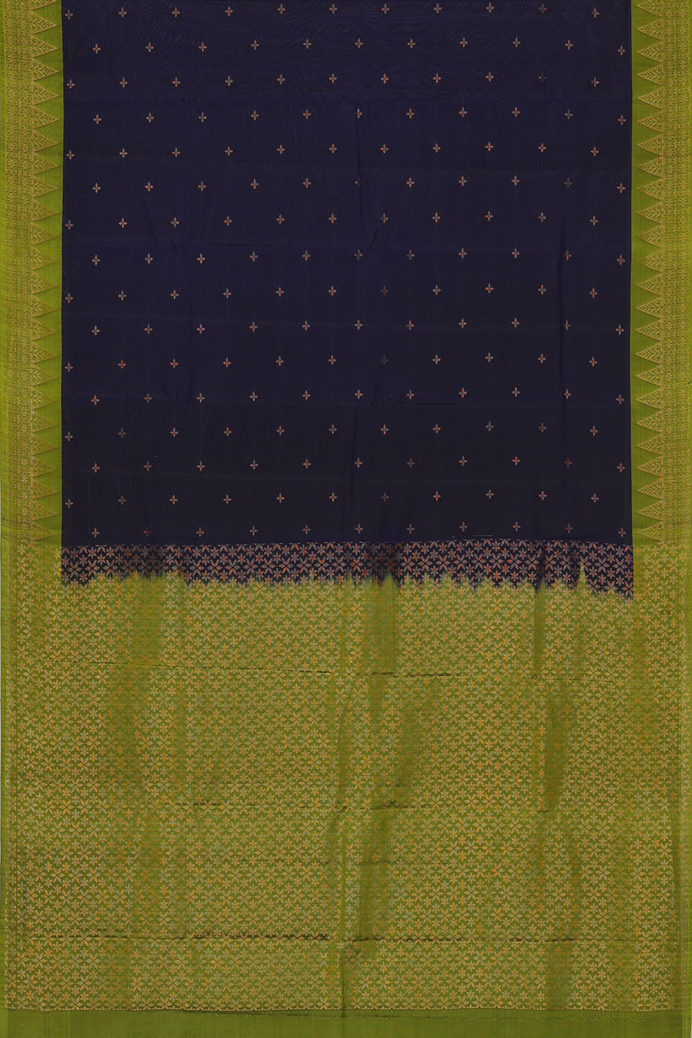 Image of Navy-Blue South Silk Saree