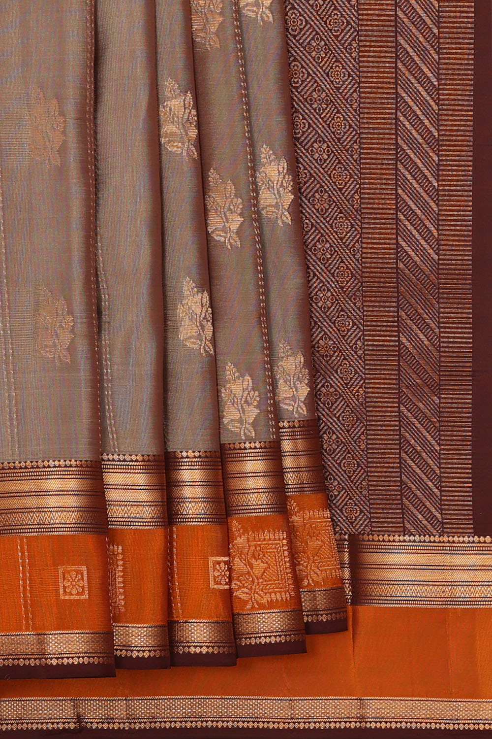 Image of Ash-Grey South Silk Saree