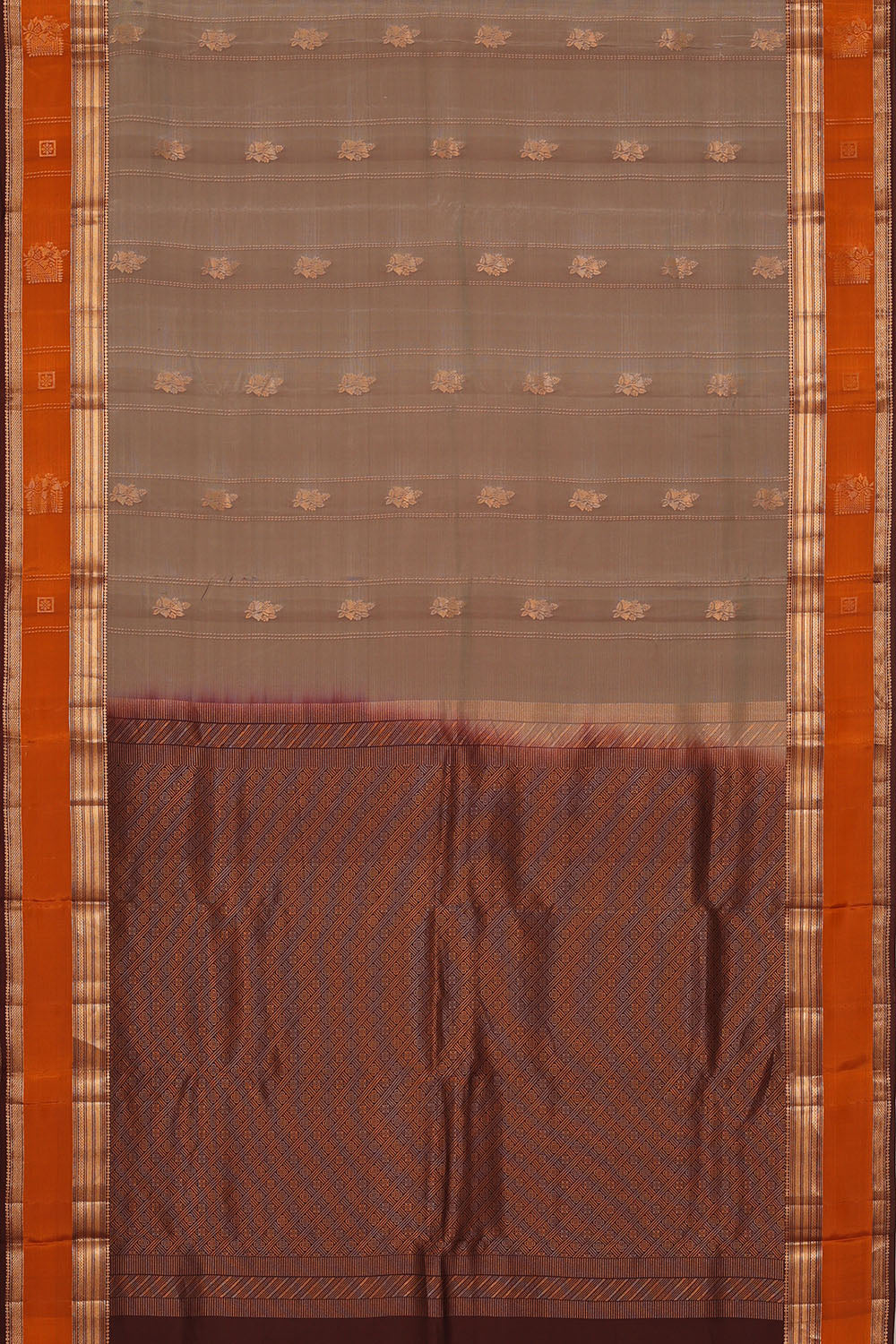 Image of Ash-Grey South Silk Saree