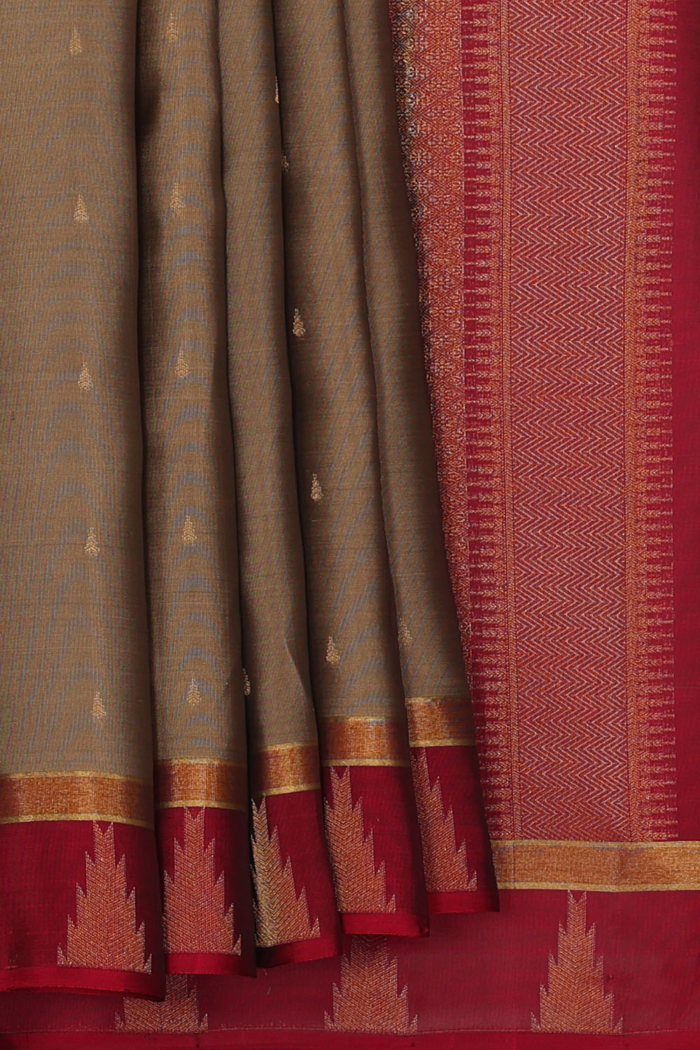 Image of Grey South Silk Saree