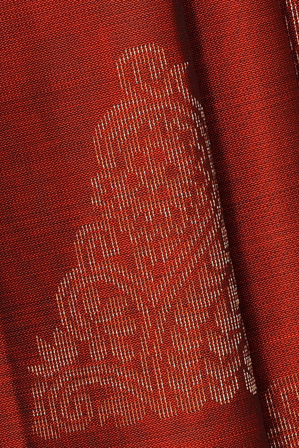 Image of Rust-Orange South Silk Saree