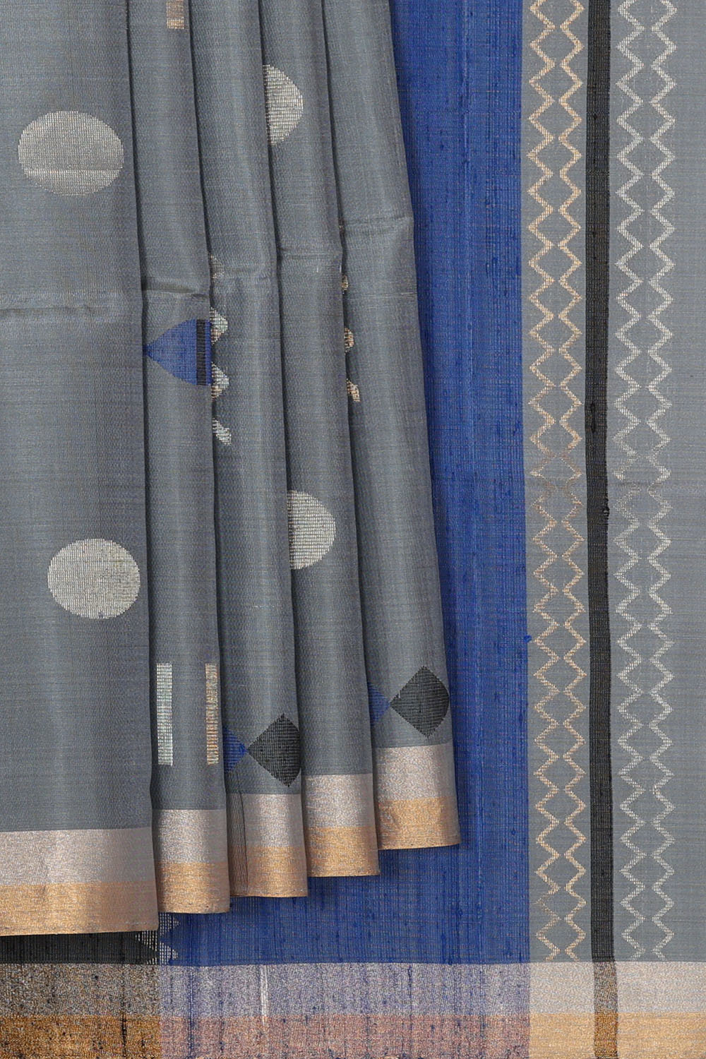 Image of Grey Soft Silk Saree