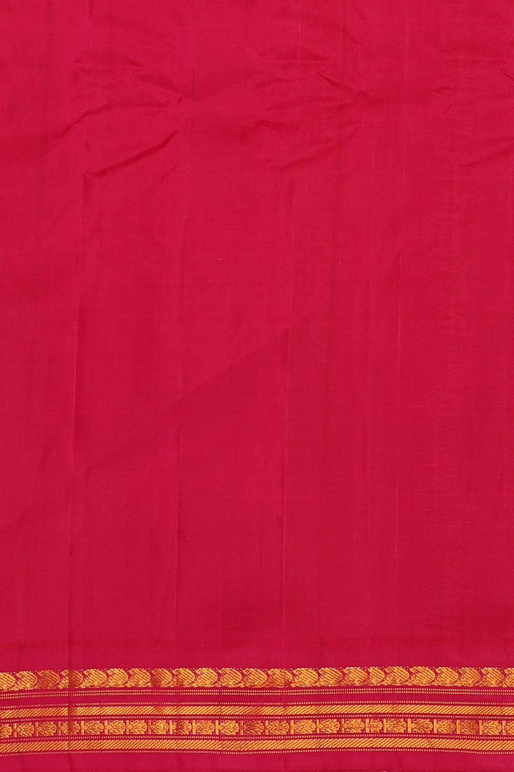 Image of Ivory-Cream Gadwal Silk Saree