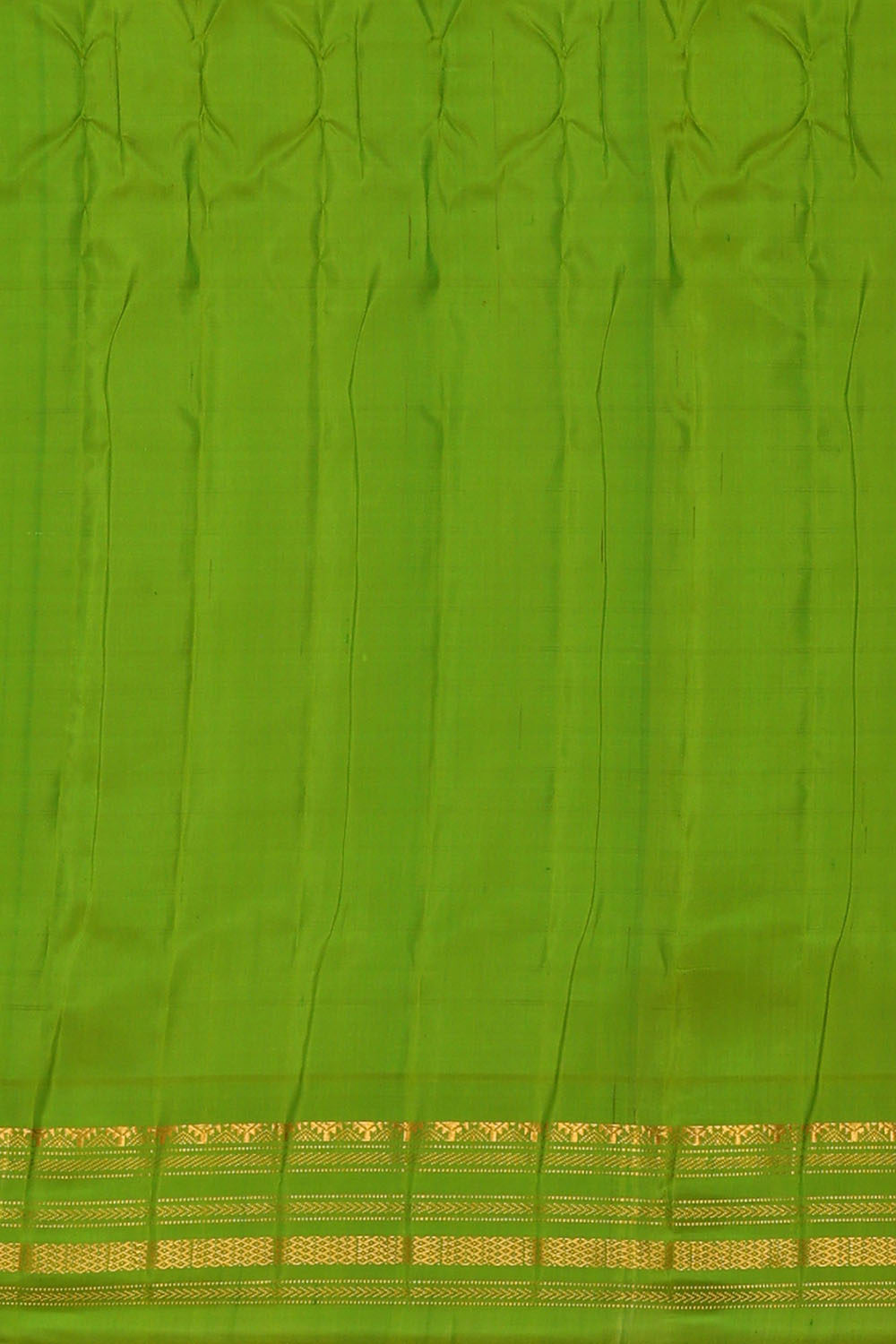 Image of Beige Gadwal Silk Kattam Saree