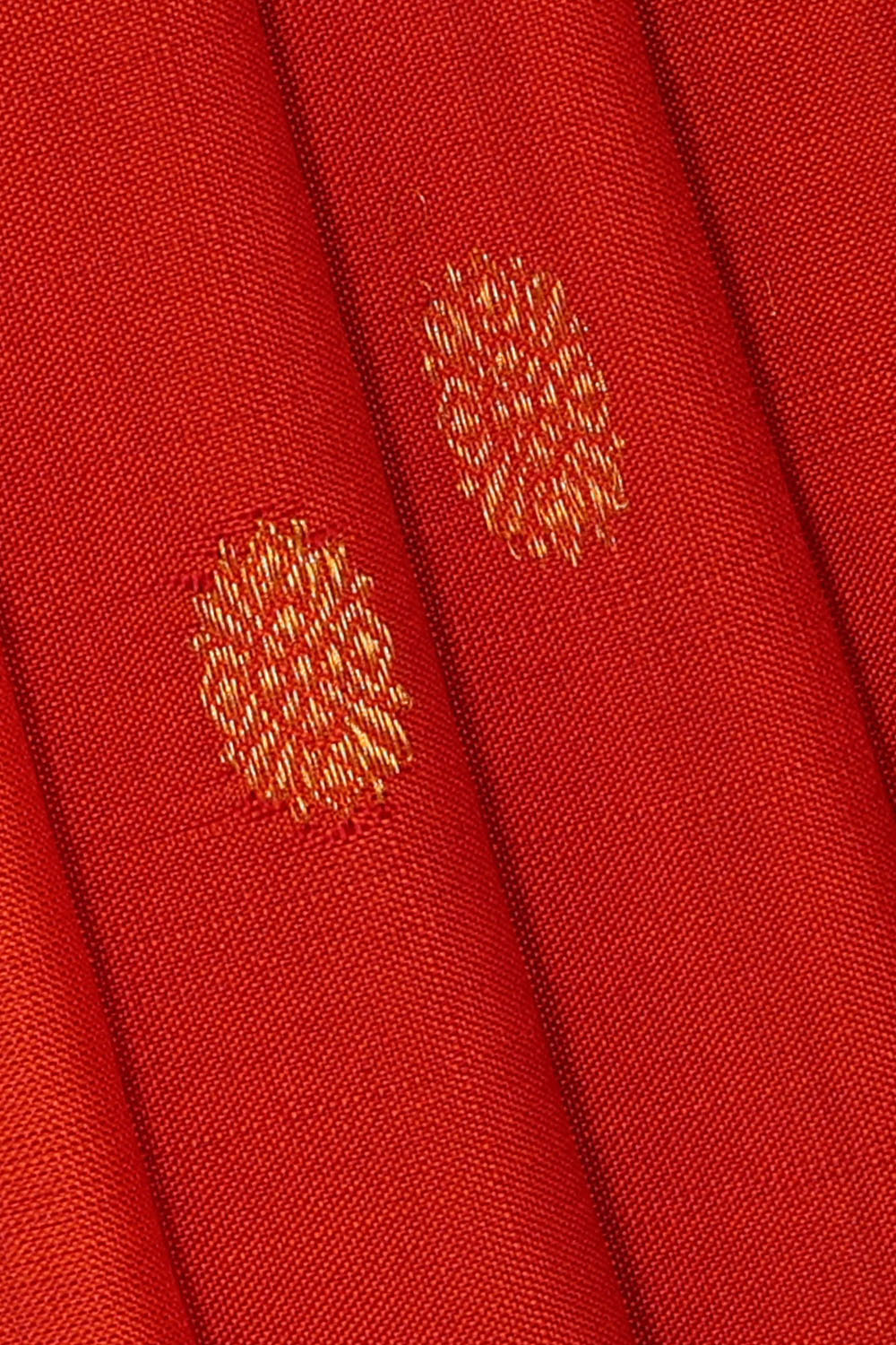 Image of Orange Gadwal Silk Saree