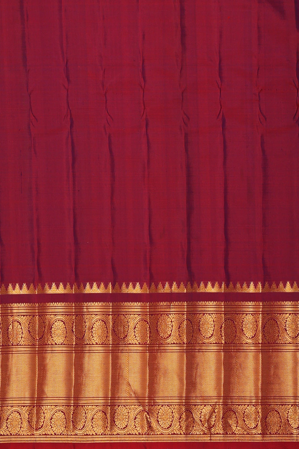 Image of Royal-Blue Gadwal Silk Kattam Saree