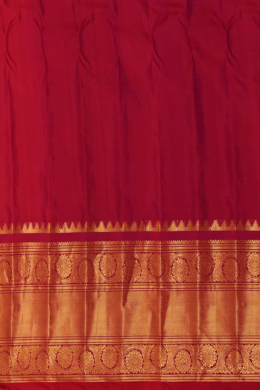 Image of Purple Gadwal Silk Kattam Saree