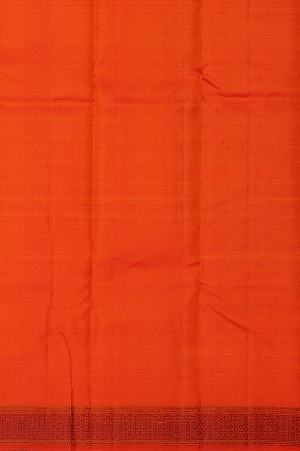 Image of Dark Orange Kanchipuram Silk Saree