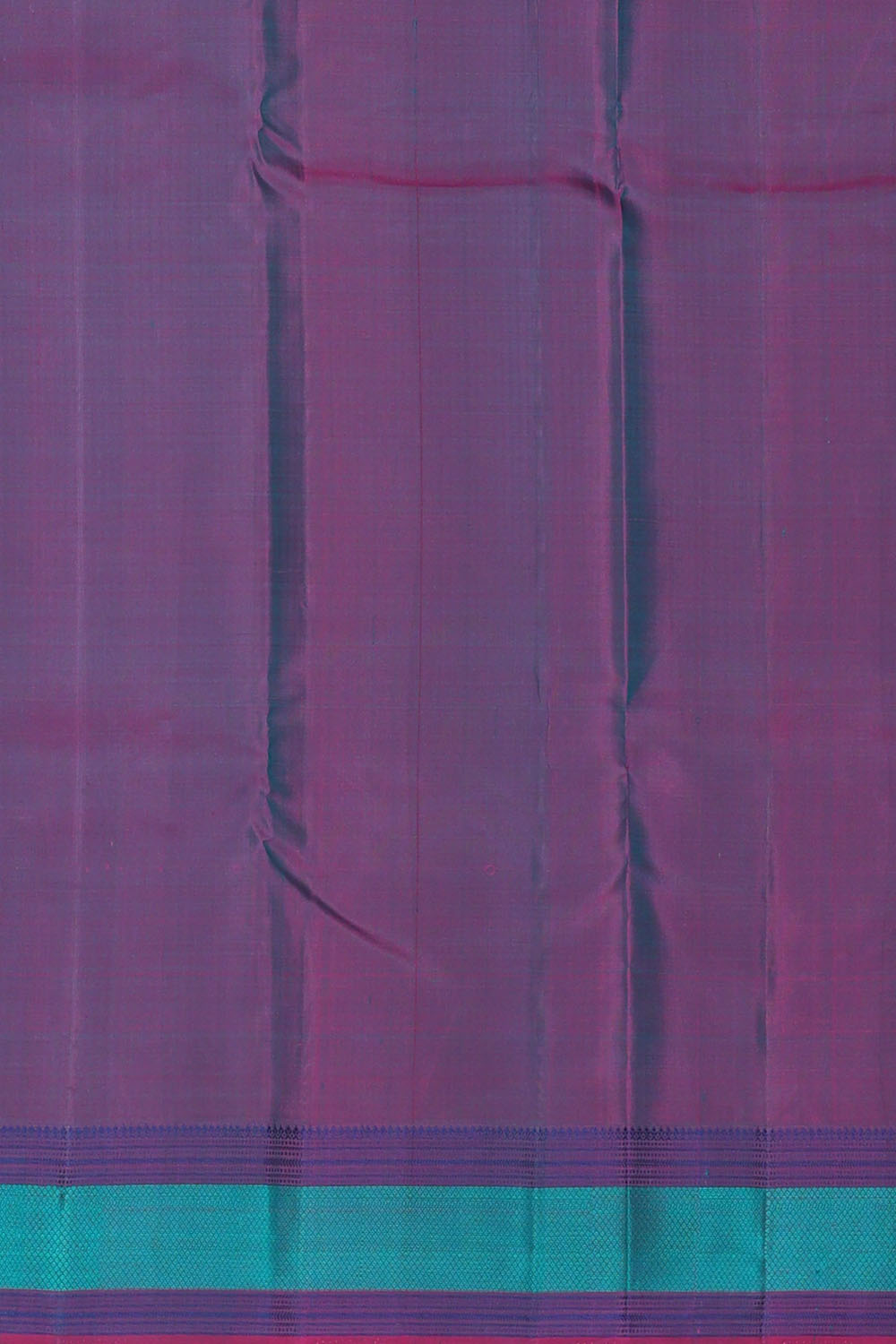 Image of Teal-Blue Kanchipuram Silk Saree