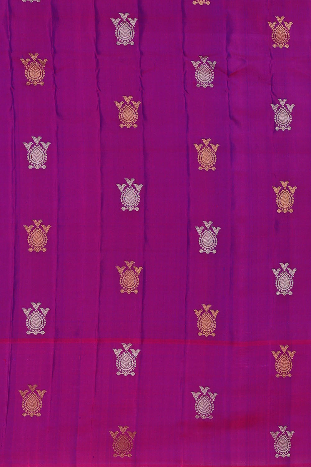 Image of Aqua-Green Gadwal Silk Saree