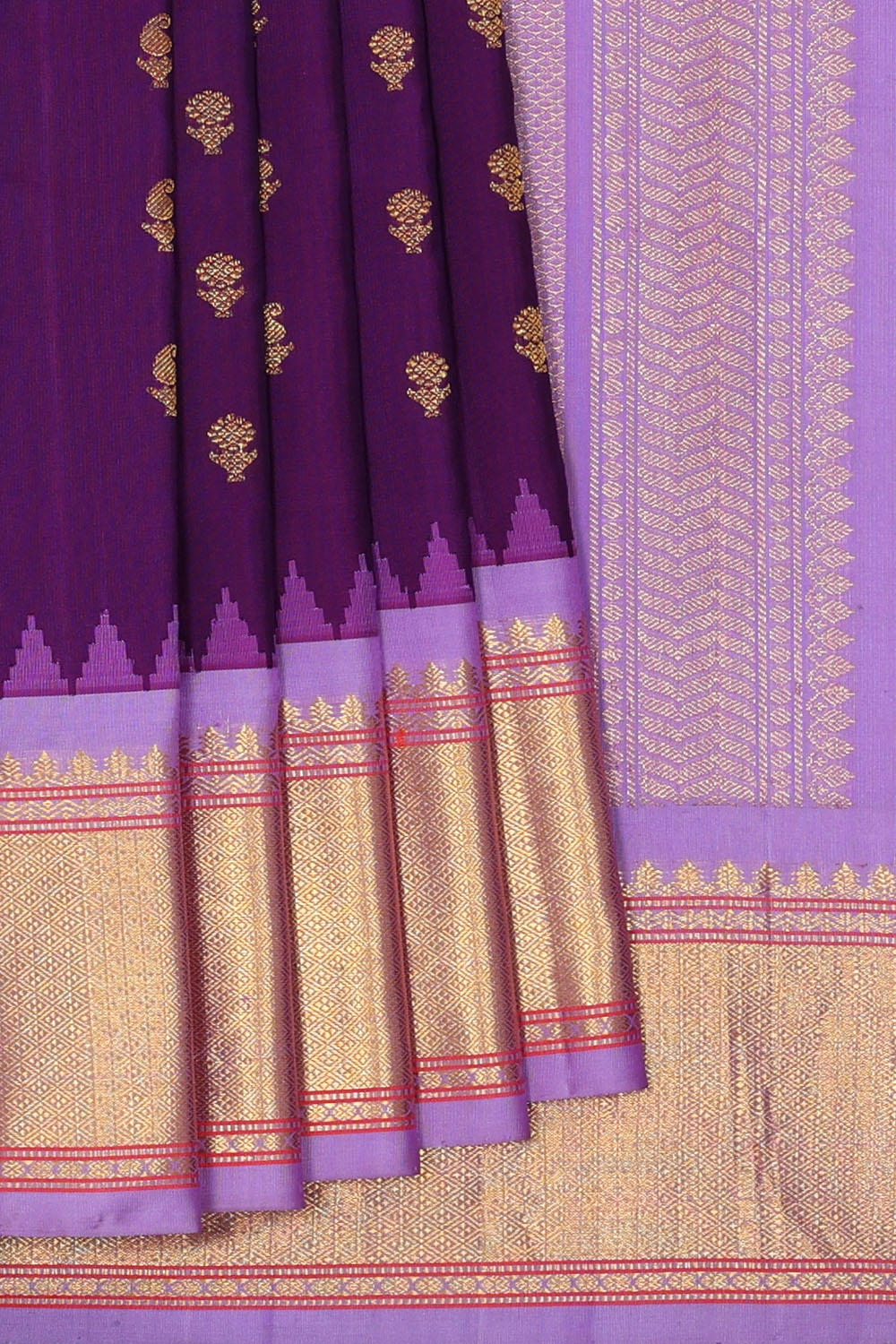 Image of Violet Gadwal Silk Saree