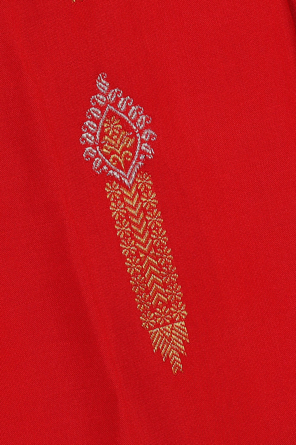 Image of Red Gadwal Silk Saree