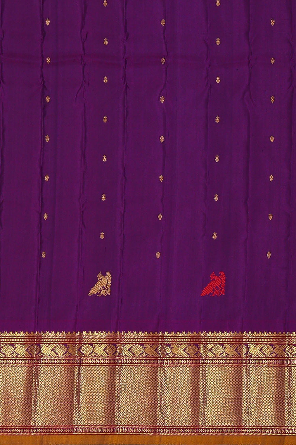 Image of Mint Green Gadwal Silk Saree