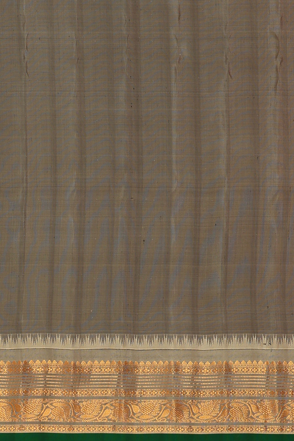 Image of Orange Gadwal Silk Saree
