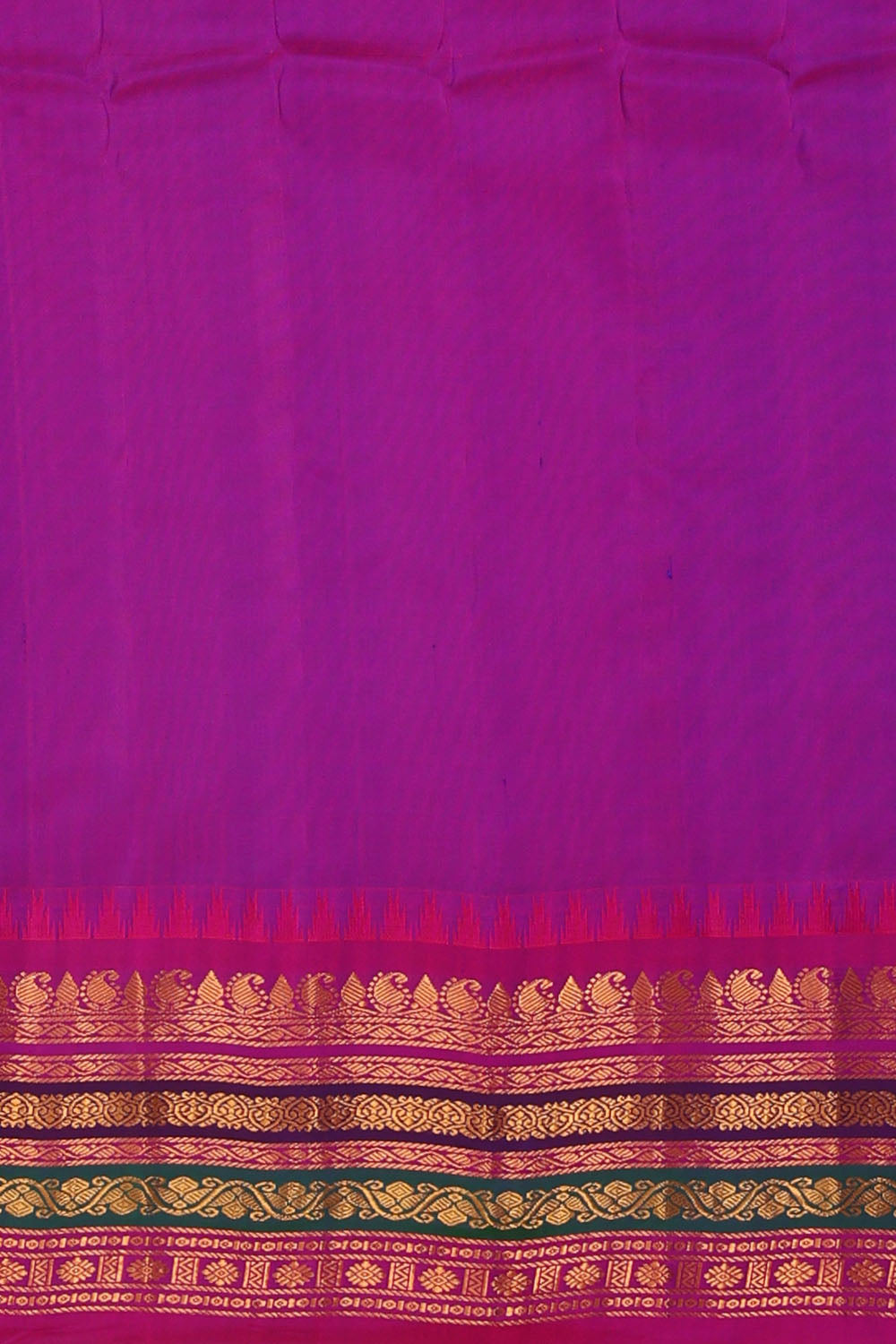 Image of Pond-Blue Gadwal Silk Saree
