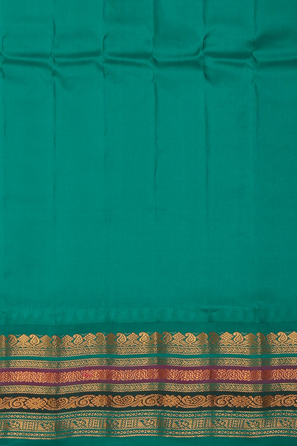 Image of Peach Gadwal Silk Saree