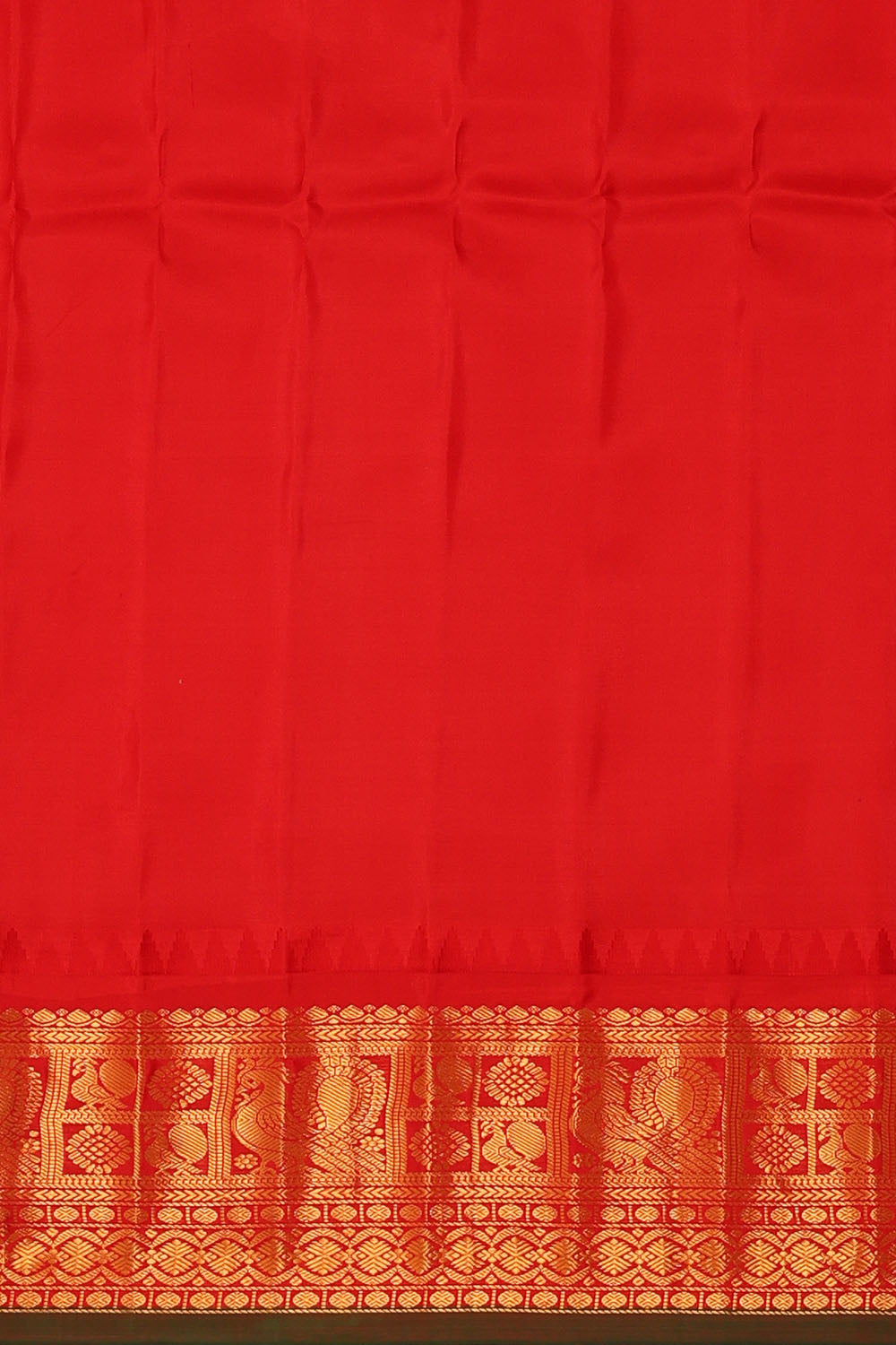 Image of Sky-Blue Gadwal Silk Saree