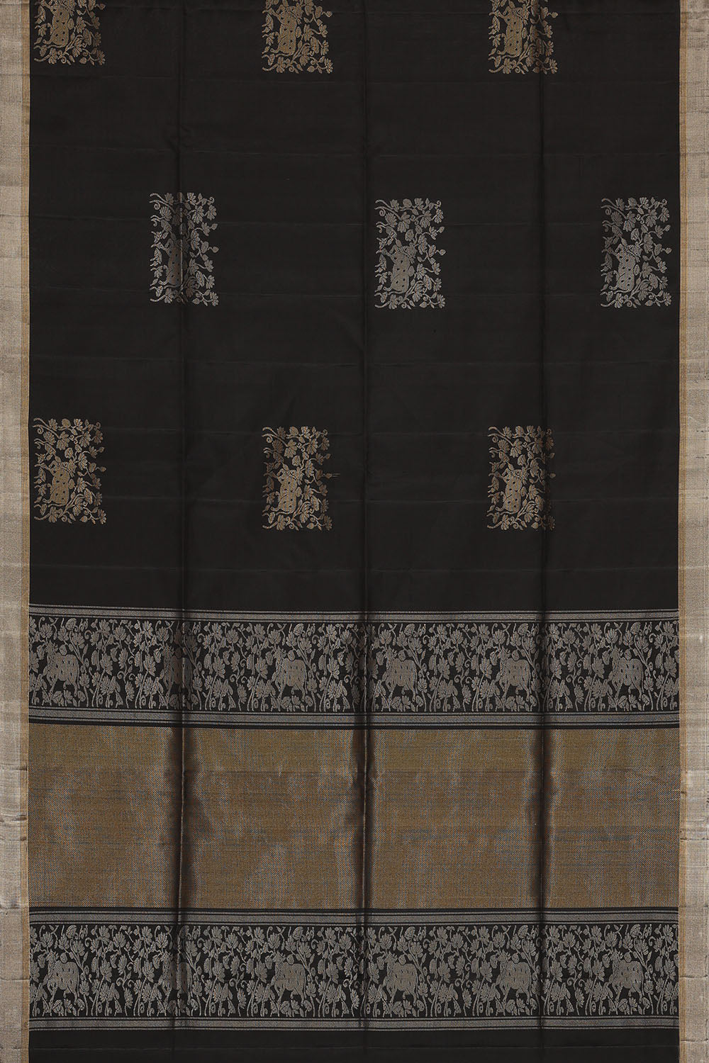 Image of Black Kanchipattu Saree