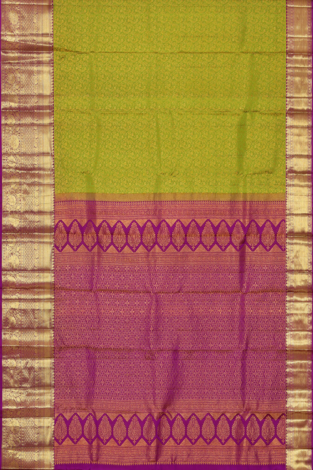 Image of Kanchipattu Green Brocade Saree