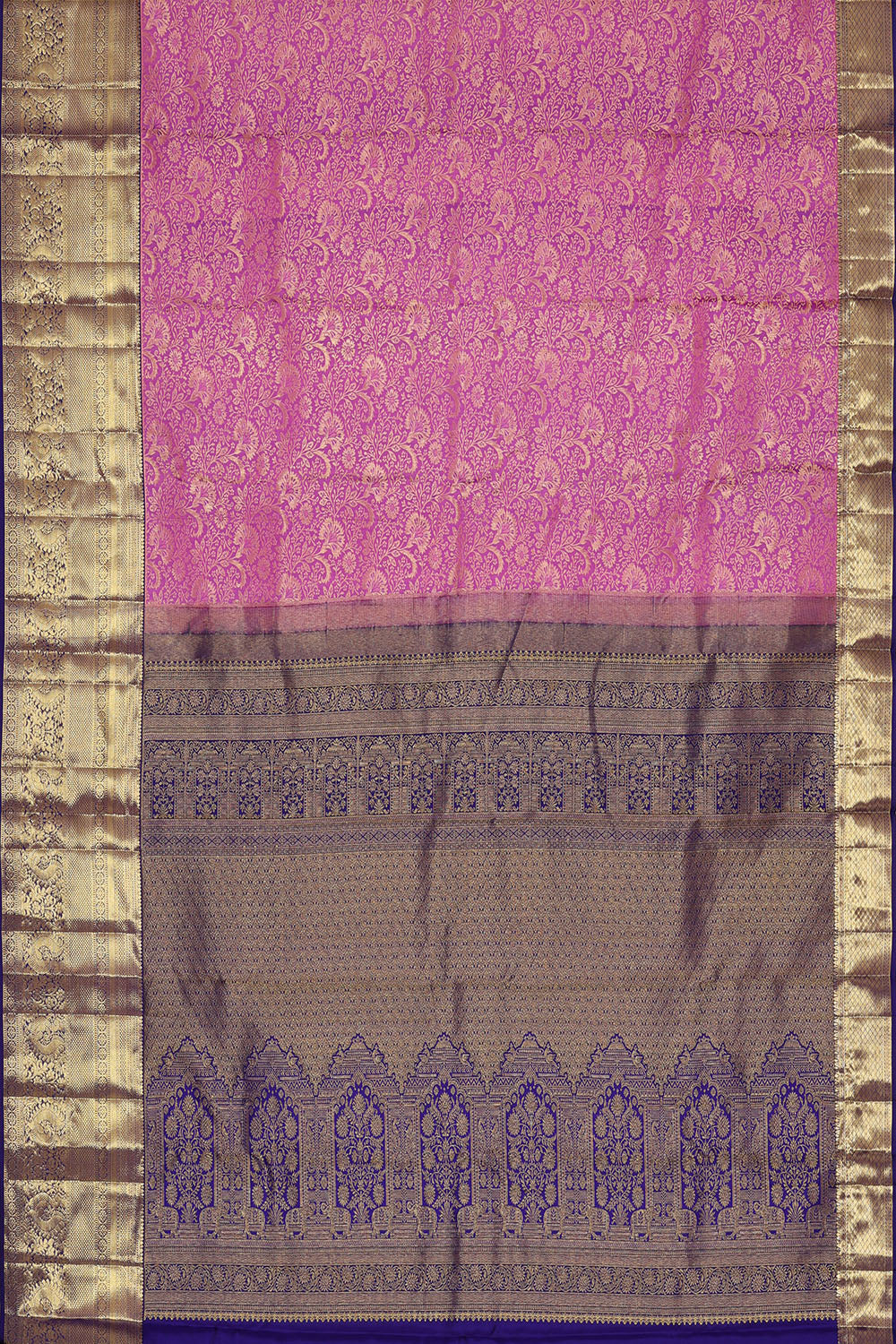 Image of Kanchipattu Lavender-pink Brocade Saree
