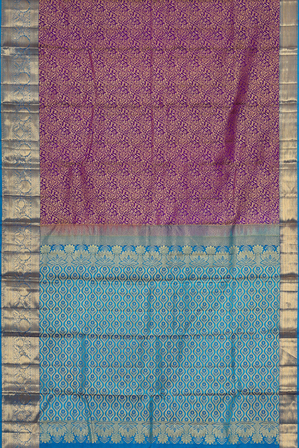 Image of Purple Kanchipattu Brocade Saree
