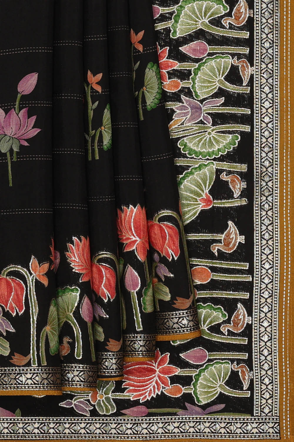 Image of Crepe Black Saree