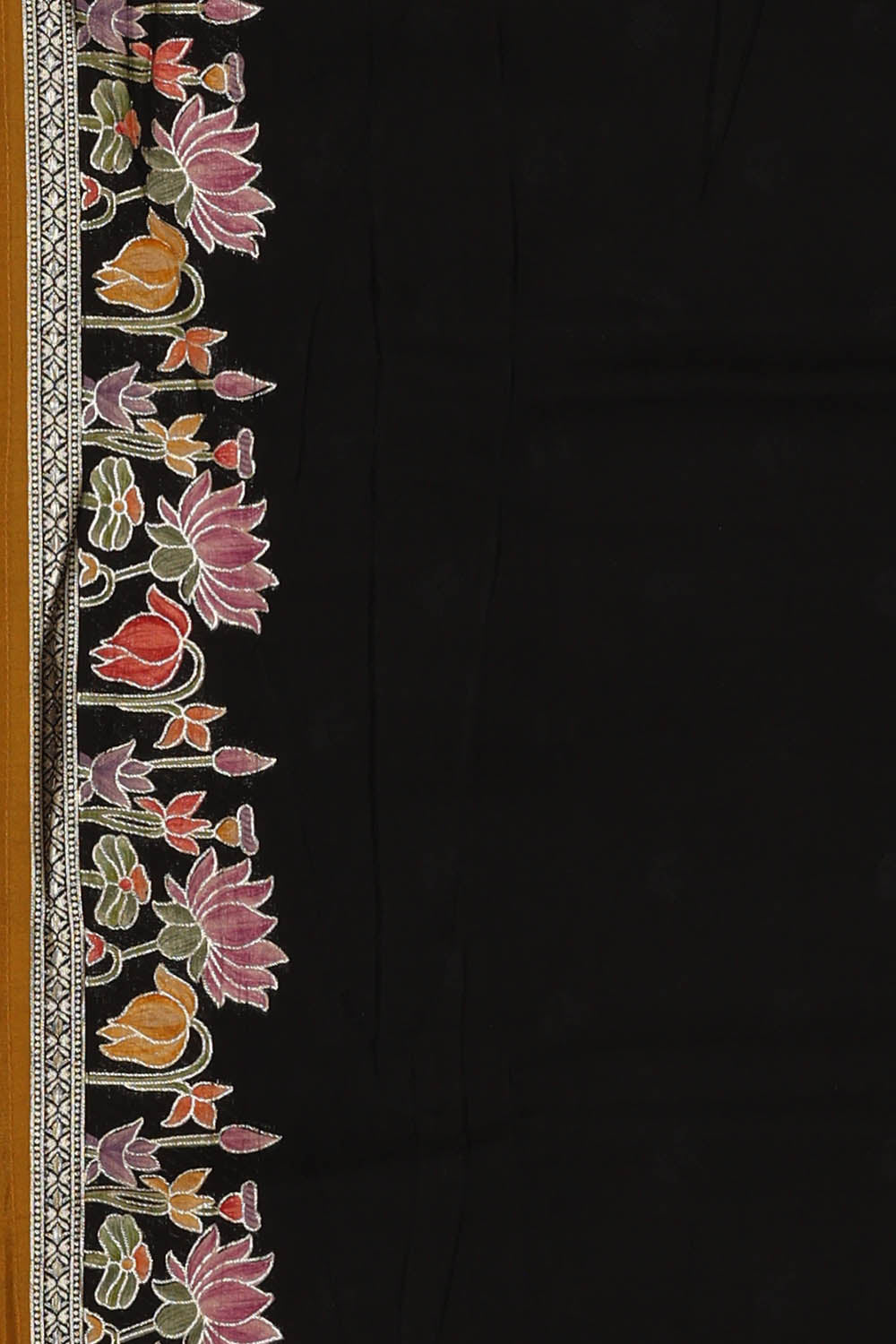 Image of Crepe Black Saree