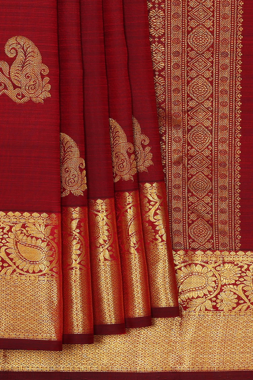 Image of Maroon South Silk Saree