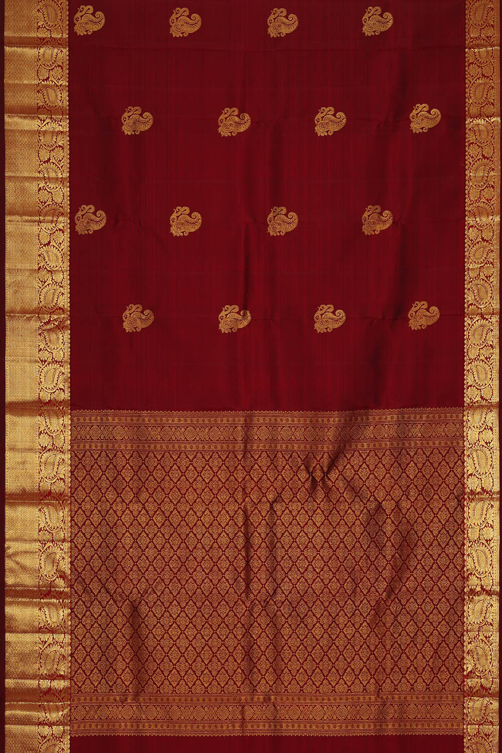 Image of Maroon South Silk Saree