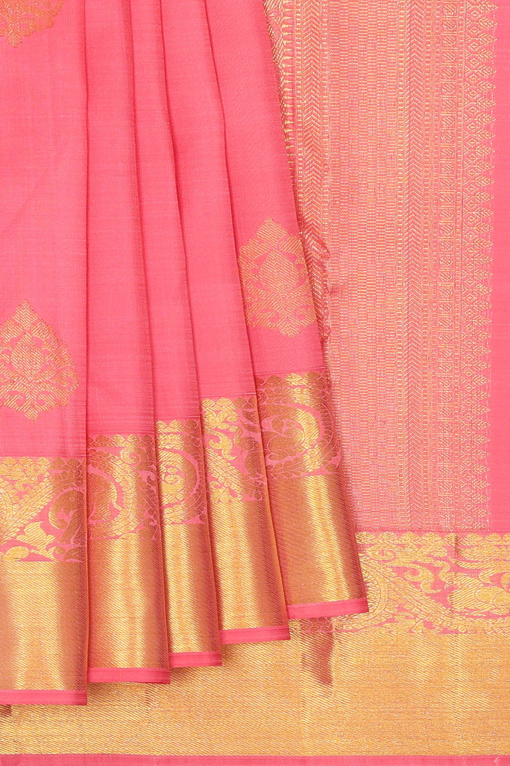 Image of Fuchsia-Pink South Silk Saree