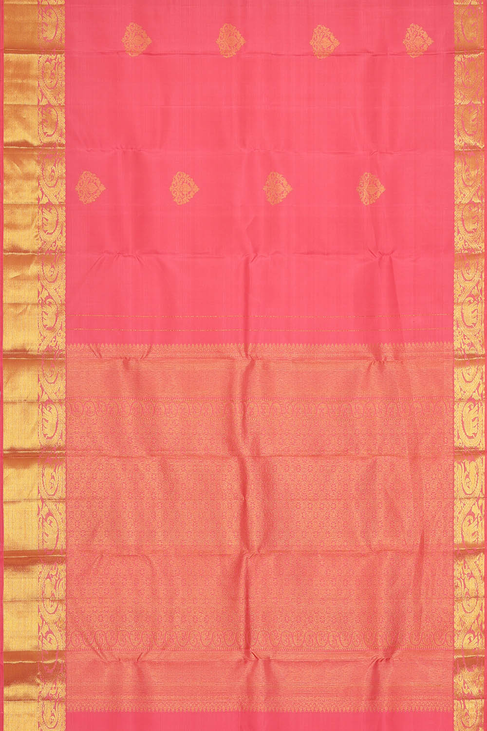 Image of Fuchsia-Pink South Silk Saree