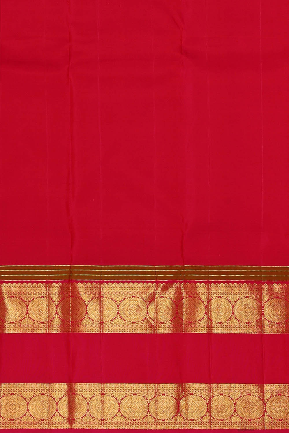 Image of Gold Orange Kanchipattu Saree