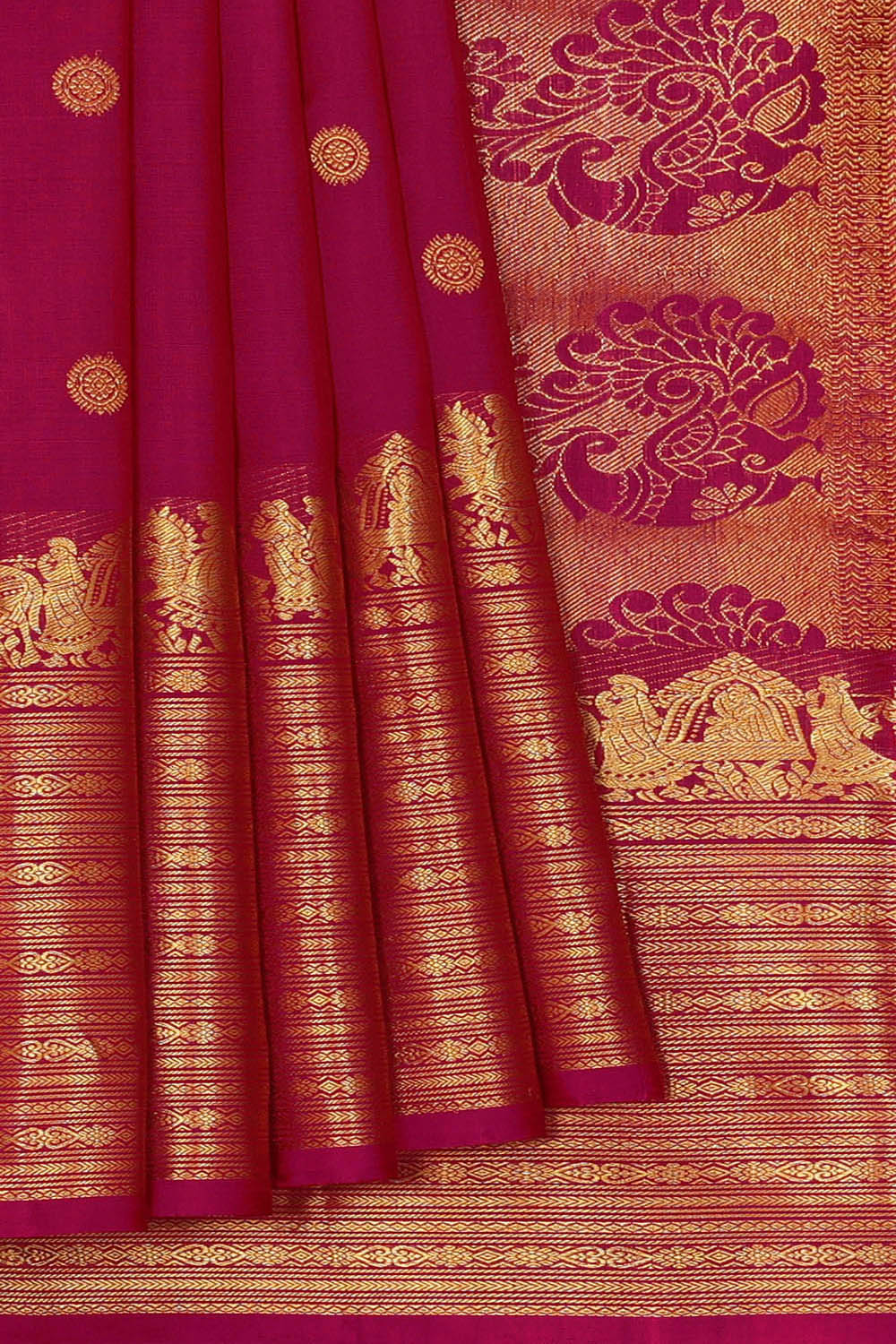 Image of Magenta South Silk Saree