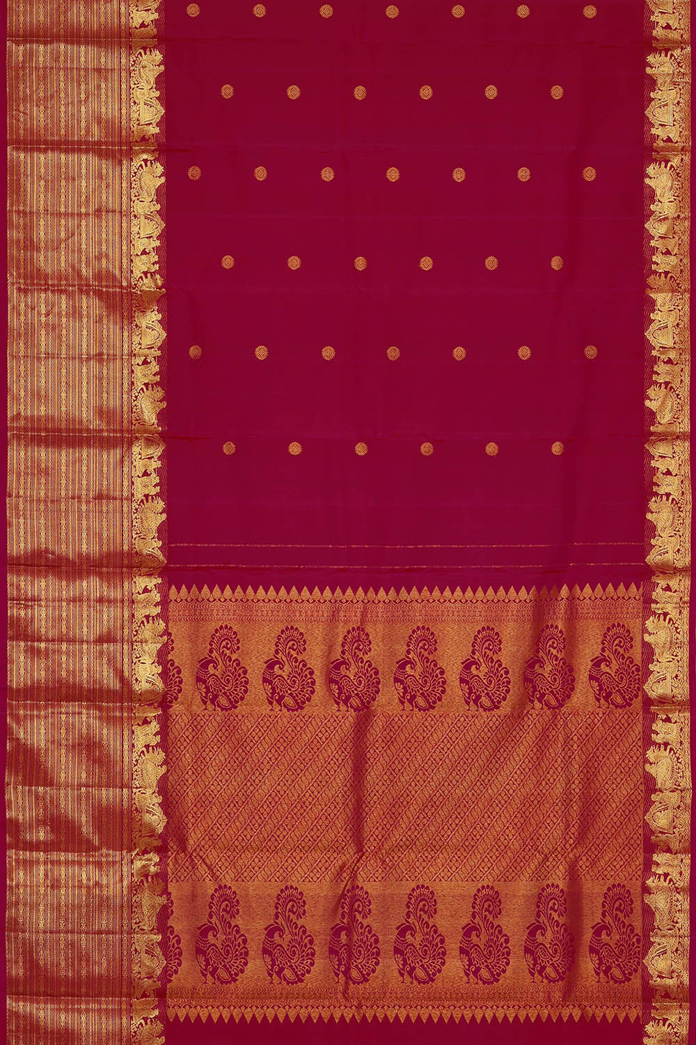 Image of Magenta South Silk Saree