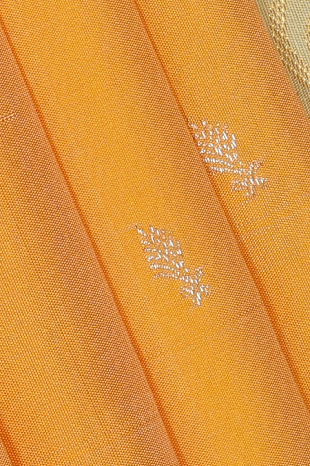 Image of Mustard-Yellow South Silk Saree