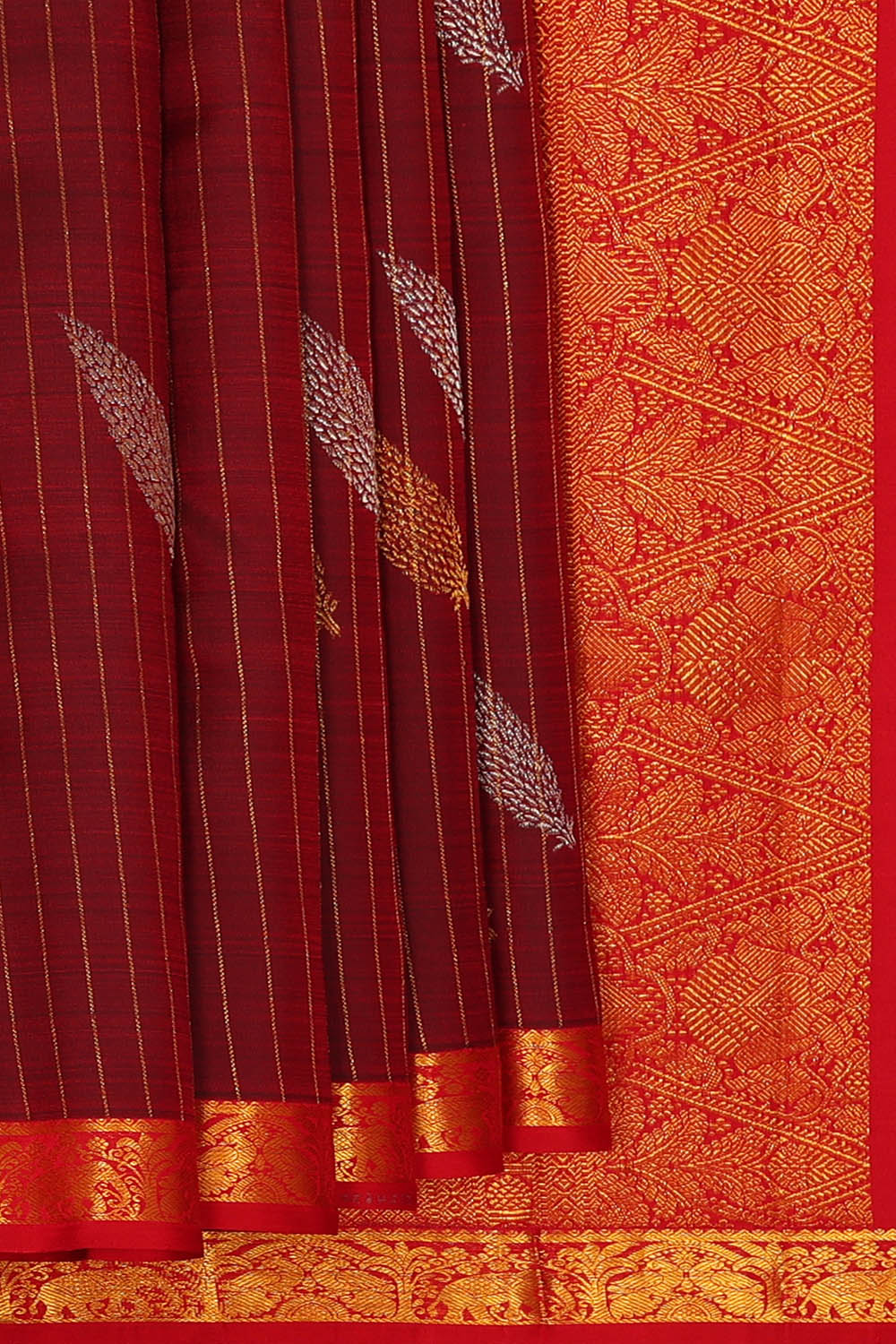 Image of Maroon South Silk Saree