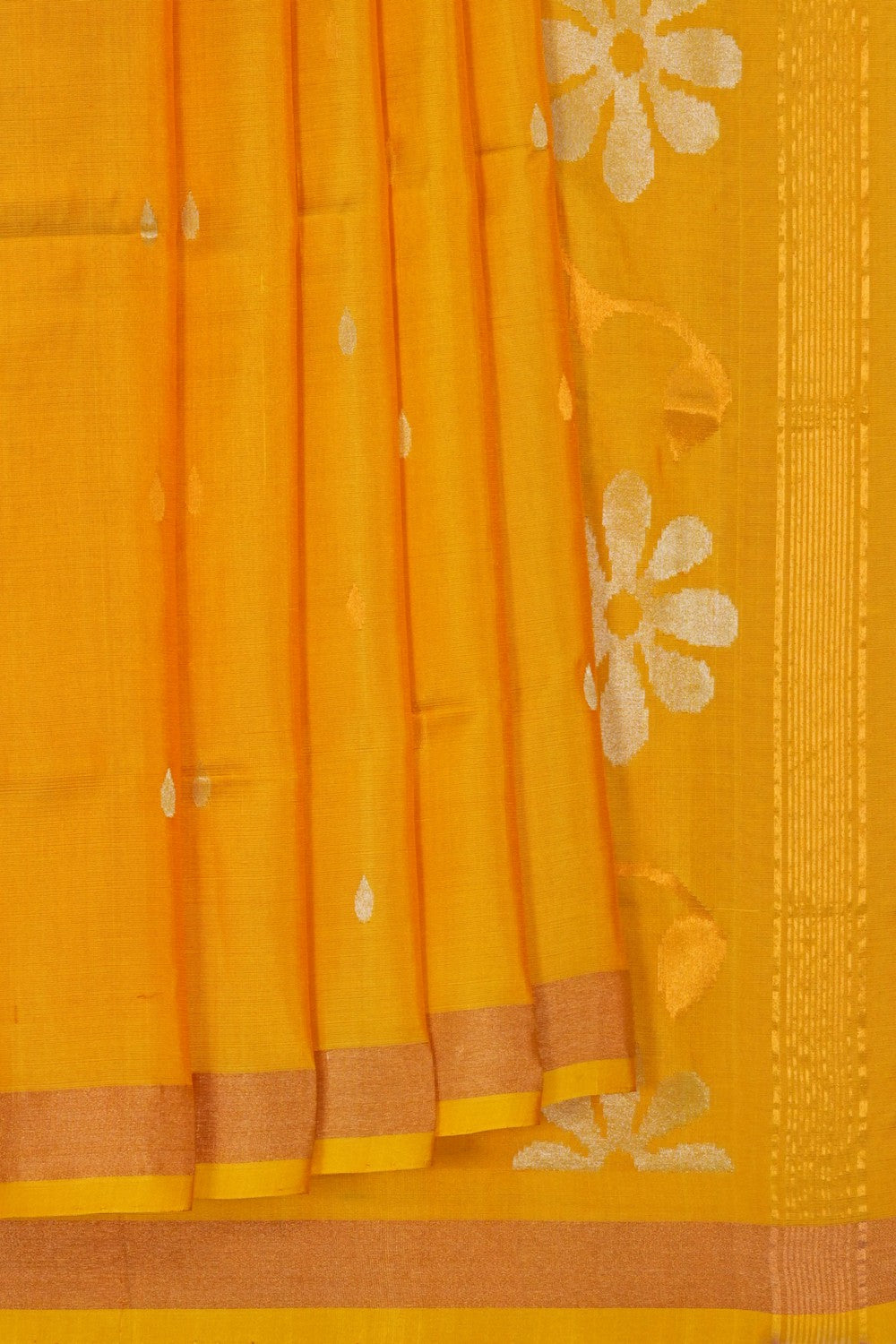 Image of Uppada Silk Yellow Saree