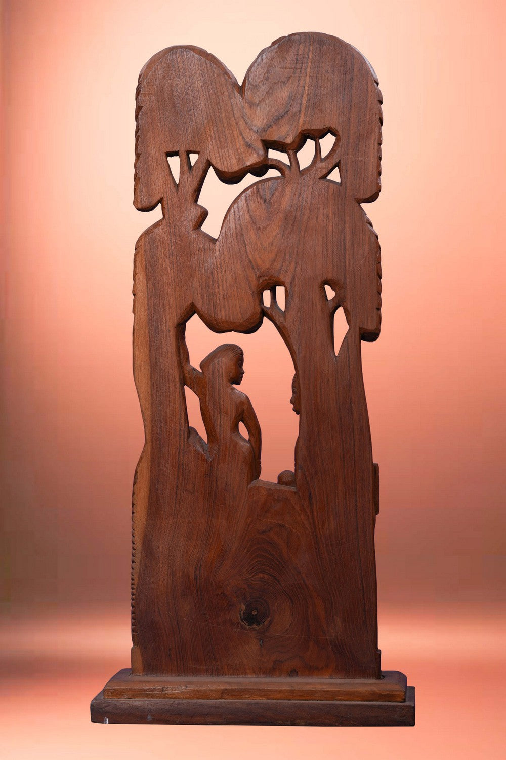 Handcrafted wood, tribal sculpture