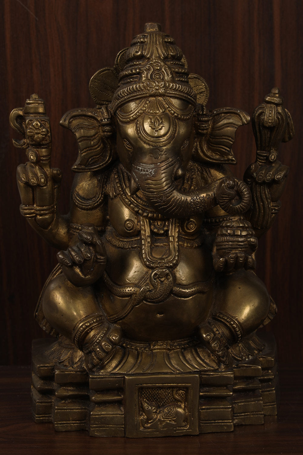 Collection of Handcrafted Brass Ganpati in a gallery layout