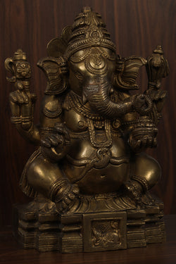 Collection of Handcrafted Brass Ganpati in a gallery layout