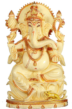 Collection of Sitting Ganesh on Lotus in a gallery layout