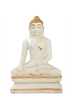 Collection of 12" Marble Buddha in meditating form(MB30401) in a gallery layout